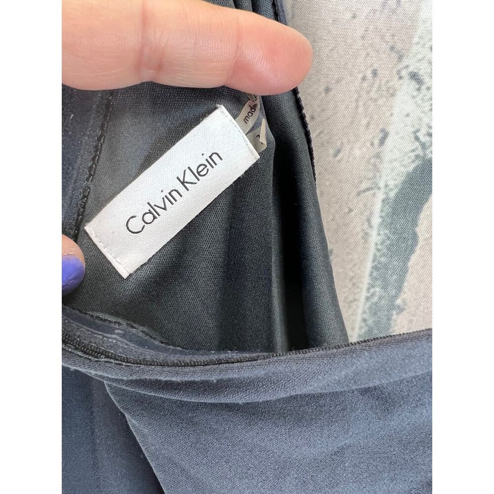 Calvin Klein Beaded Details One Shoulder Dark Gray Maxi Woman Dress Size 16 $298 - Picture 14 of 14